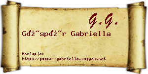 Gáspár Gabriella névjegykártya